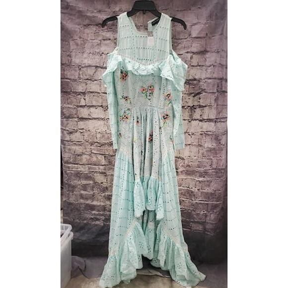 HEMANT & NANDITA Sea-Green Ally Dress. Size Xsmall - Picture 2 of 3